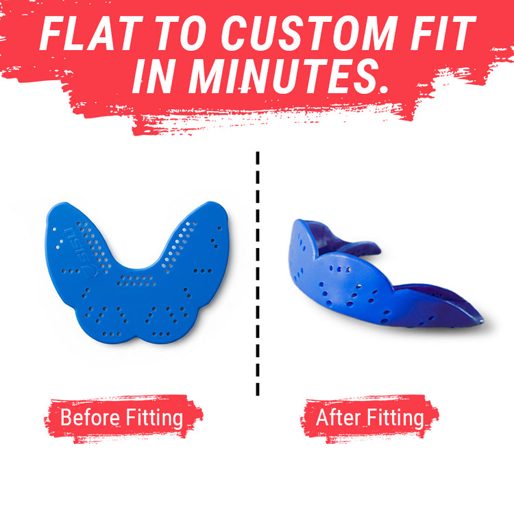 SISU Aero Sports Mouthguard Before and After Fitting